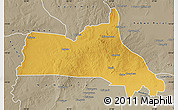 Physical Map of Mumbwa, semi-desaturated