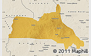 Physical Map of Mumbwa, shaded relief outside