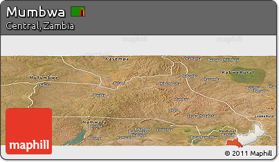 Satellite Panoramic Map of Mumbwa