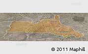 Satellite Panoramic Map of Mumbwa, semi-desaturated
