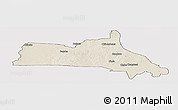 Shaded Relief Panoramic Map of Mumbwa, cropped outside
