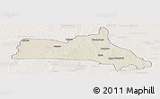 Shaded Relief Panoramic Map of Mumbwa, lighten