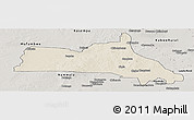 Shaded Relief Panoramic Map of Mumbwa, semi-desaturated