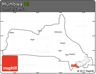 Blank Simple Map of Mumbwa, cropped outside