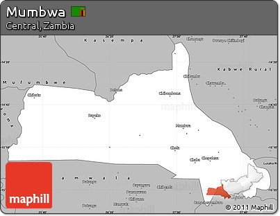 Gray Simple Map of Mumbwa