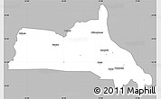 Gray Simple Map of Mumbwa, single color outside