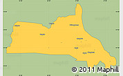 Savanna Style Simple Map of Mumbwa, single color outside