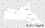 Silver Style Simple Map of Mumbwa, single color outside