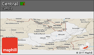 Classic Style Panoramic Map of Central
