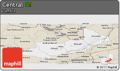 Classic Style Panoramic Map of Central