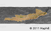 Satellite Panoramic Map of Central, darken, desaturated
