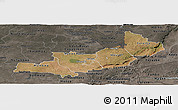 Satellite Panoramic Map of Central, darken, semi-desaturated