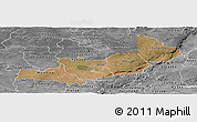 Satellite Panoramic Map of Central, desaturated