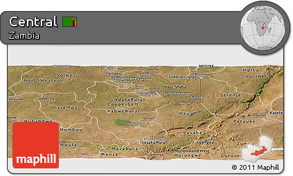 Satellite Panoramic Map of Central