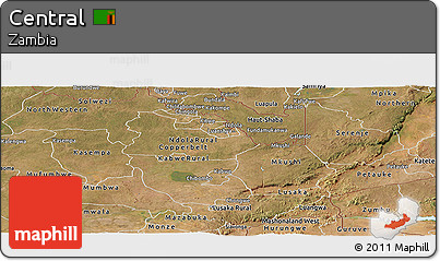 Satellite Panoramic Map of Central
