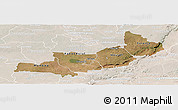 Satellite Panoramic Map of Central, lighten