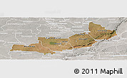 Satellite Panoramic Map of Central, lighten, semi-desaturated