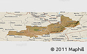 Satellite Panoramic Map of Central, shaded relief outside