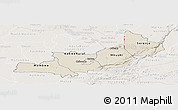 Shaded Relief Panoramic Map of Central, lighten