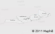 Silver Style Panoramic Map of Central, single color outside