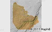 Satellite 3D Map of Serenje, lighten, desaturated