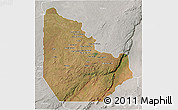 Satellite 3D Map of Serenje, lighten, semi-desaturated