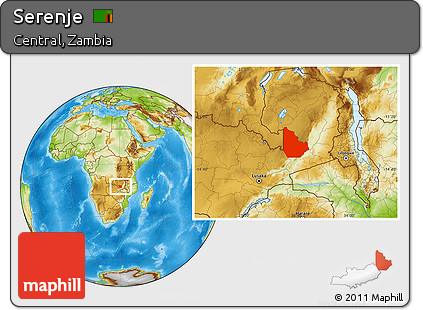 Physical Location Map of Serenje
