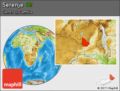 Physical Location Map of Serenje