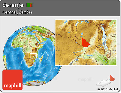 Physical Location Map of Serenje
