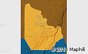 Political Map of Serenje, darken