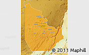 Political Map of Serenje, physical outside
