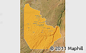 Political Map of Serenje, satellite outside