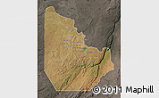 Satellite Map of Serenje, darken, semi-desaturated