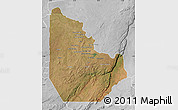 Satellite Map of Serenje, lighten, desaturated