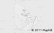 Silver Style Map of Serenje, single color outside