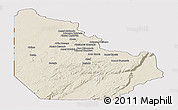Shaded Relief Panoramic Map of Serenje, cropped outside