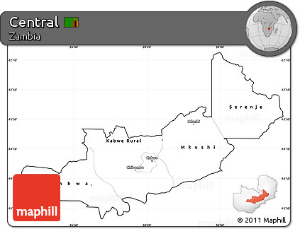 Blank Simple Map of Central, cropped outside