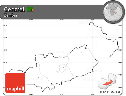 Blank Simple Map of Central, cropped outside, no labels