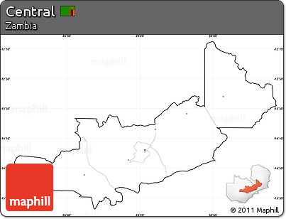Blank Simple Map of Central, cropped outside, no labels