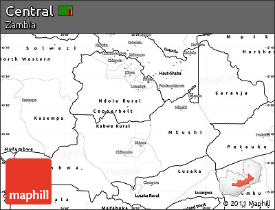 Blank Simple Map of Central
