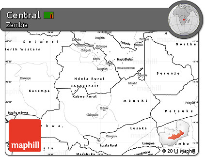Blank Simple Map of Central
