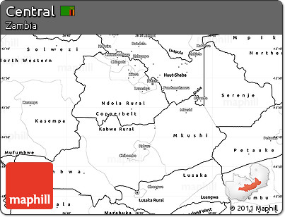 Blank Simple Map of Central