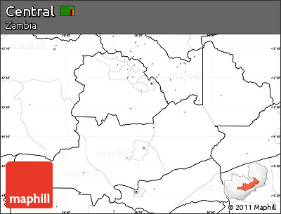 Blank Simple Map of Central, no labels