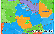 Political Simple Map of Central, political shades outside