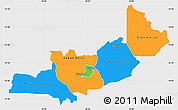 Political Simple Map of Central, single color outside