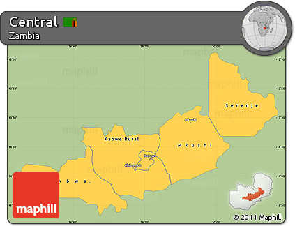 Savanna Style Simple Map of Central, single color outside