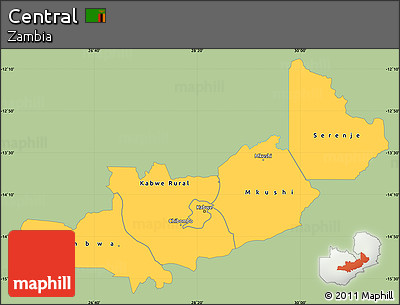 Savanna Style Simple Map of Central, single color outside