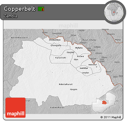 Gray 3D Map of Copperbelt