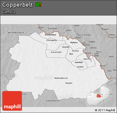 Gray 3D Map of Copperbelt