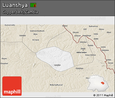 Classic Style 3D Map of Luanshya